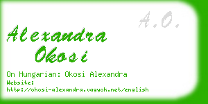 alexandra okosi business card